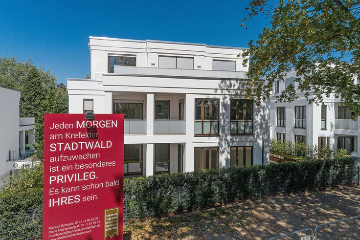 Buy Condominium, Penthouse, Villa, House in Krefeld-Bockum - Stadtwaldterrassen Krefeld, Wilhelmshofallee 182-186