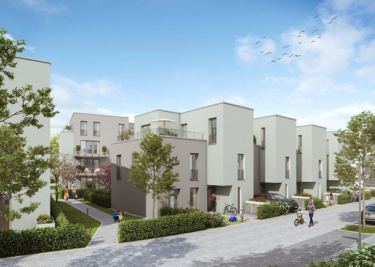 Buy Condominium, Terrace house, Penthouse, House in Dusseldorf-Unterbach - Wohnen im Hochfeld – Scholle 3, Karl-Knödl-Straße
