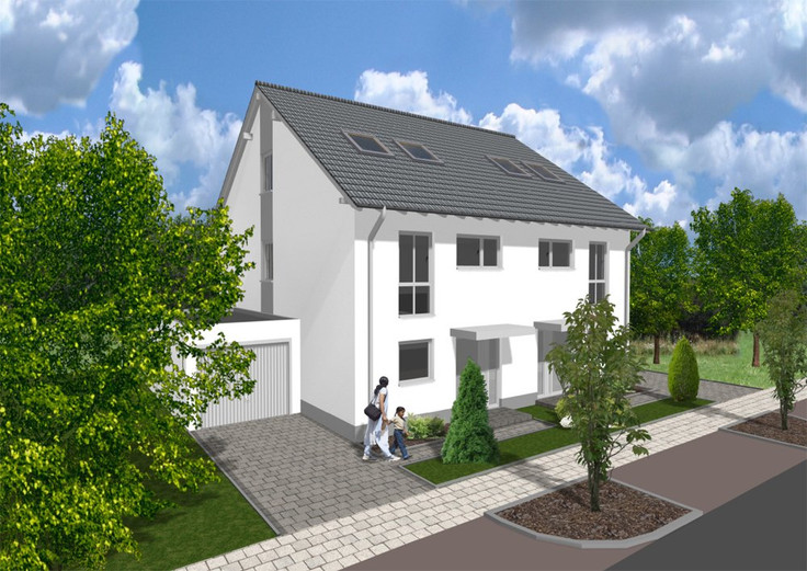 Buy Semi-detached house, House in Duisburg-Buchholz - Wohnen im Rosenpark, Am Bierweg