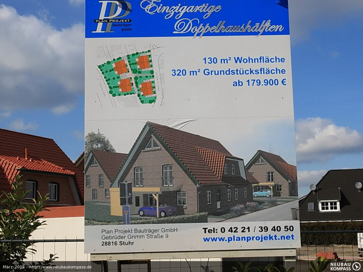 Buy Semi-detached house, House in Stuhr - Doppelhaushälften Varreler Kirchweg, Varreler Kirchweg
