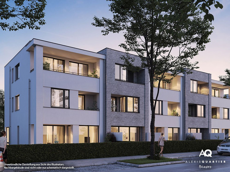 Buy Terrace house, End-of-terrace house, Mid-terrace house in Munich-Perlach - ALEXISQUARTIER – Häuser, Alexisweg