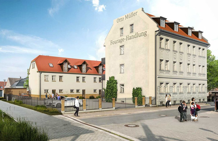 Buy Condominium, Terrace house, Renovation, Townhouse, House, Heritage-listed tax benefits, Heritage listed in Leipzig-Eutritzsch - Wohnensemble am Bretschneiderpark, 