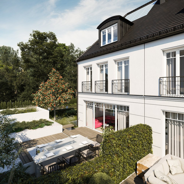 Buy Semi-detached house, Semi-detached villa, House in Munich-Schwabing - The Garden, 