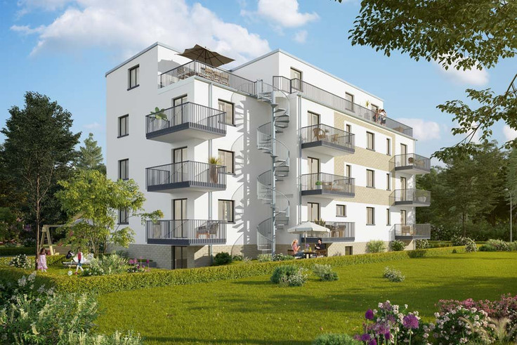 Buy Condominium, Penthouse in Hamburg-Tonndorf - EAST 1 URBANES WOHNEN, Tonndorfer Hauptstraße 151