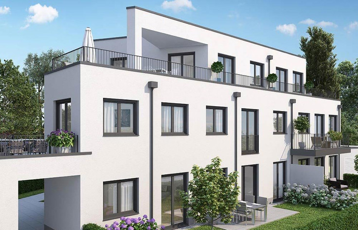 Buy Condominium, Penthouse, Townhouse, House in Munich-Aubing - 5-Familien-Stadthaus in Aubing, 