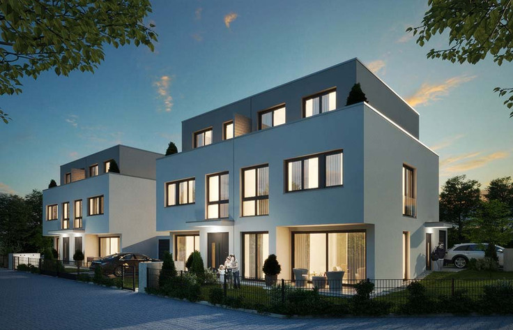 Buy Semi-detached house, House in Offenbach am Main-Offenbach-Buchrain - Merian Villen Offenbach-Buchrain, Hergenröderstraße 57