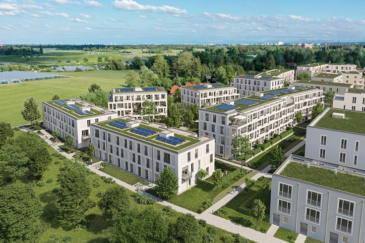 Buy Condominium, Terrace house, Corner-terrace house, Townhouse, House in Munich-Lochhausen - Meinraum München West, Lochhausenerstraße Ecke Osterangerstraße