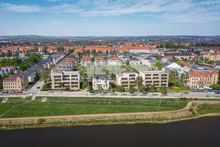 Buy Condominium, Penthouse in Dresden-Pieschen - VIARIVA, Kötzschenbroder Straße 22 / 24 und 28