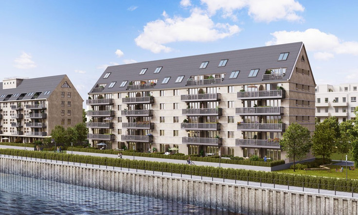 Buy Condominium, Maisonette apartment in Berlin-Spandau - BUWOG SPEICHERBALLETT Havel-Speicher, Parkstraße 25 – 27
