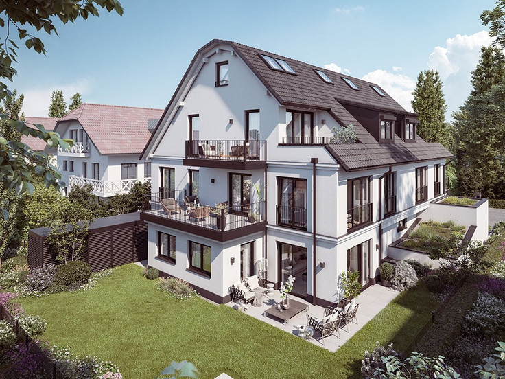 Buy Condominium, Semi-detached house, Townhouse, City villa, Villa, House in Munich-Trudering - I67 L|I|V|I|N|G - Iltisstraße 67, Iltisstraße 67