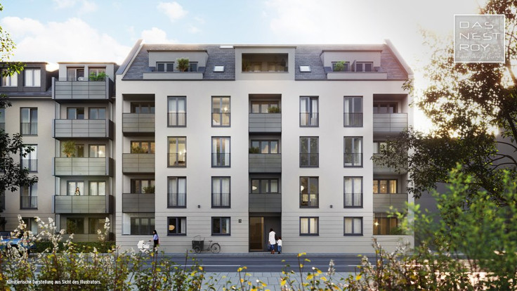 Buy Condominium, Maisonette apartment in Munich-Westpark - DAS NESTROY, Nestroystraße 9 + 11
