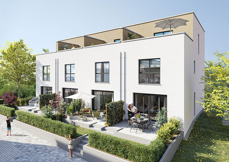 Buy Terrace house, Investment property, Capital investment, House in Ostfildern - Ob der Halde, Bohnapfelweg 2/1 - 4/4
