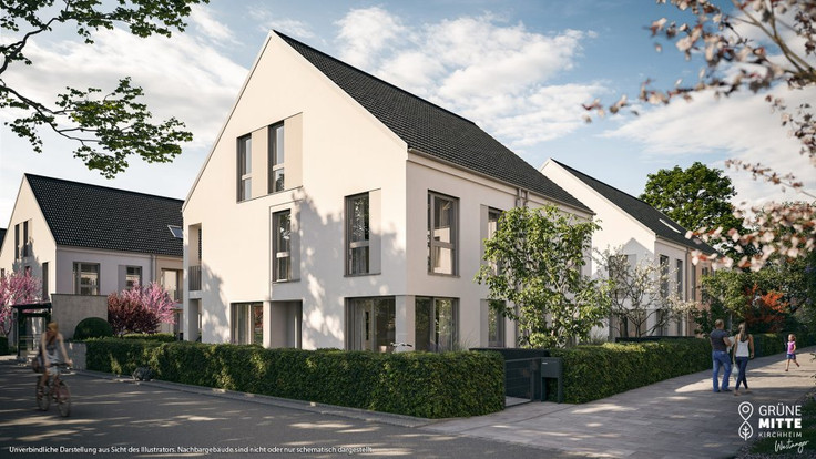 Buy Terrace house, Semi-detached house, House in Kirchheim bei Munich - GRÜNE MITTE KIRCHHEIM – Westanger – Häuser, Hauptstraße 45c