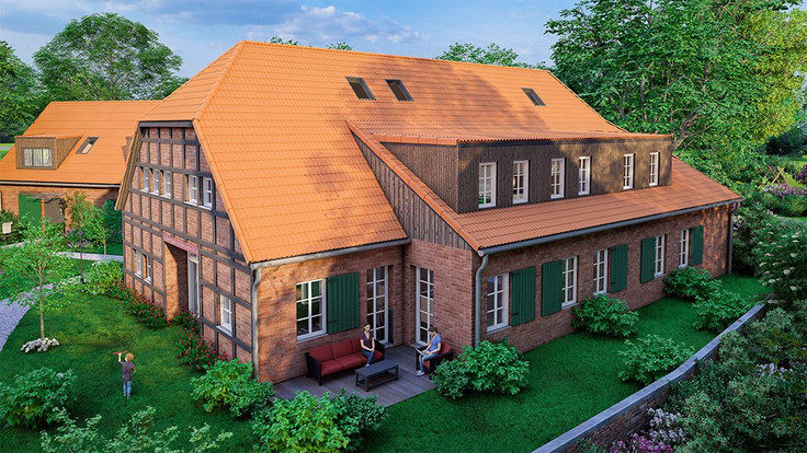Buy Condominium, Semi-detached house, House, Heritage listed in Hanover-Groß Buchholz - Kapellenhof, Kapellenbrink 29