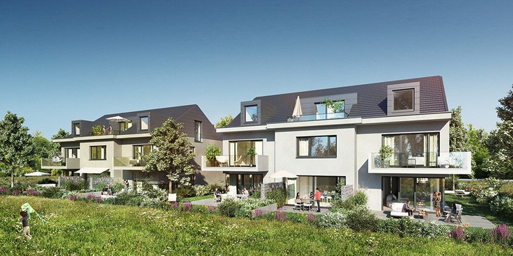 Buy Condominium, Terrace house, Semi-detached house in Munich-Allach - Mei Dahoam, Parrotstraße