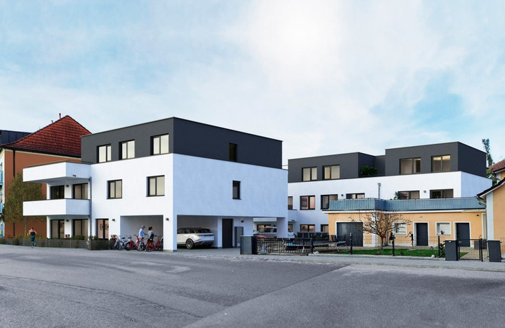 Buy Condominium in Manching - Wohnanlage OPPIDUM – Neubau in Manching, Bahnhofstraße 3