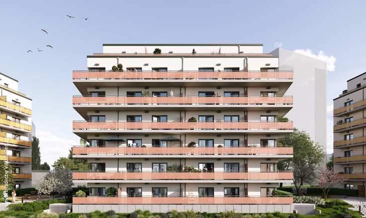 Buy Condominium in Leipzig-Zentrum - BUWOG Am neuen Park, Dösner Weg 6, 8, 10, 12 und 14