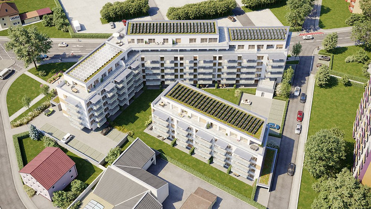 Buy Condominium, Capital investment, Penthouse in Burghausen - Wohnen am Stadtpark Burghausen, Berchtesgadener Str. 13, 13a – Unghauser Str. 10 – Mehringer Straße 3, 5