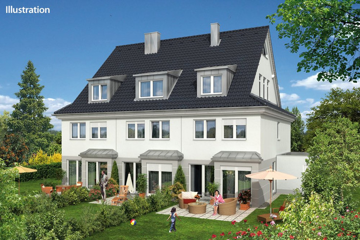Buy Terrace house in Munich-Aubing - Aubing - Nähe Rothenbühler Straße, Limesstraße 24