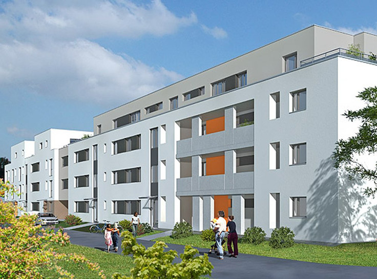 Buy Condominium in Nuremberg-Langwasser - Franken Quadrat - KUB23, Nähe Löwensteinstraße