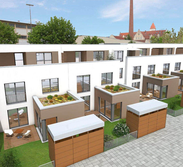 Buy Terrace house, House in Nuremberg-Schoppershof - Now. Nord-Ost Wohnen, Kieslingstraße