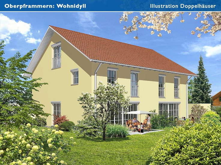 Buy Semi-detached house in Oberpframmern - Wohnidyll Oberpframmern, Dorfstraße Ecke Eichenweg