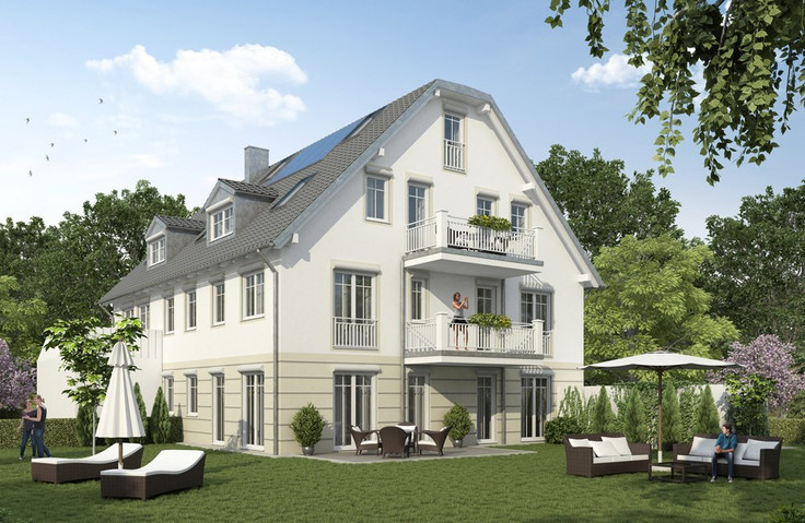 Buy Condominium in Munich-Großhadern - 4-Familienhaus-Villa in Großhadern, 
