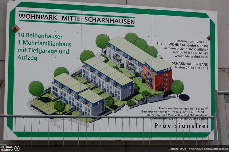 Buy Condominium, Terrace house in Ostfildern - Wohnpark Scharnhausen-Mitte, Raiffeisenstraße 1 - 19