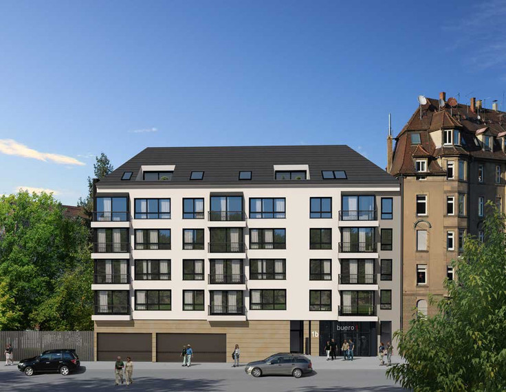 Buy Condominium in Stuttgart-Ost - Urbanes Wohnen in Stuttgart, Hackstraße 1b