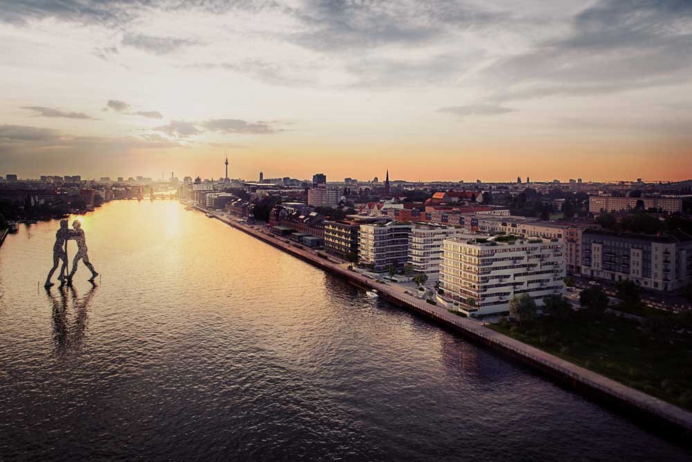 Pictures from new build property development WAVE waterside living berlin Stralauer Allee Berlin-Friedrichshain