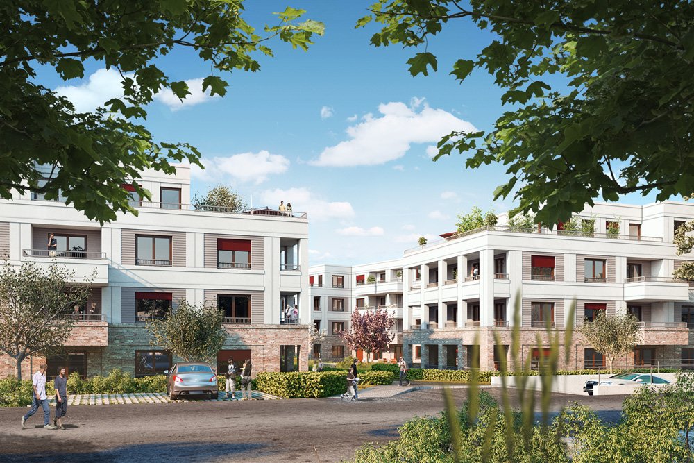 Pictures from new build property development Oskar und Helene