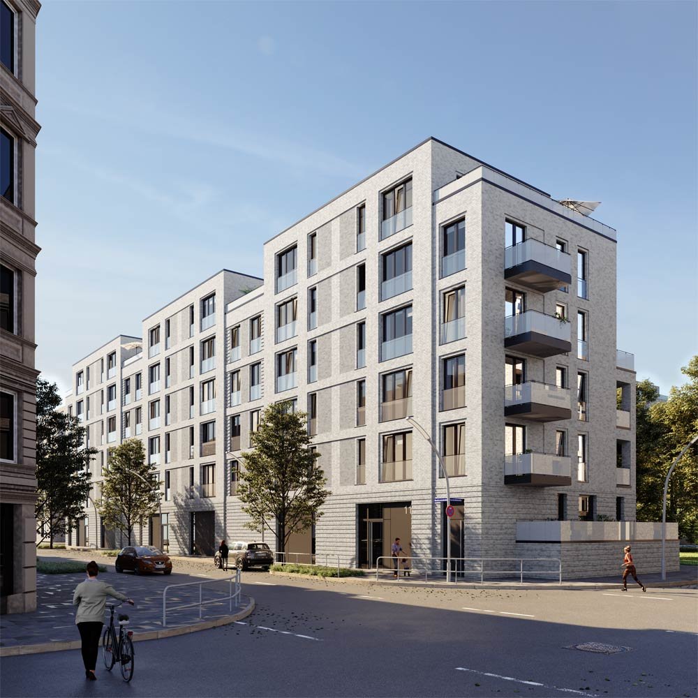 Pictures from new build property development condominiums PIANOSUITES - Komponistenviertel Beethovenstraße 7-11, 22083 Hamburg / Barmbek-Sued Engel + Völkers Hamburg