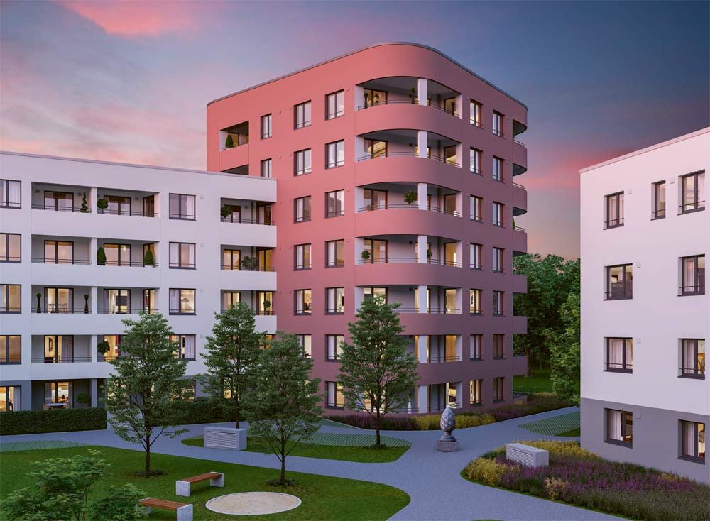 Image new build property condominiums KULT.QUARTIER Augsburg / Schäfflerbach