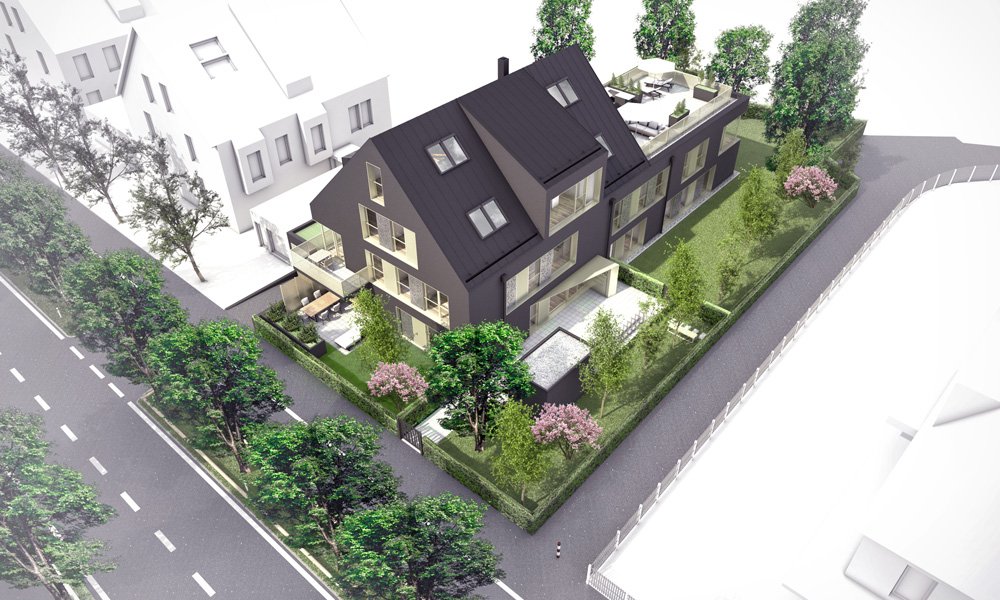 Image from new build property development project condominiums Sollner Terrassen Munich / Solln zbz Wohnen GmbH