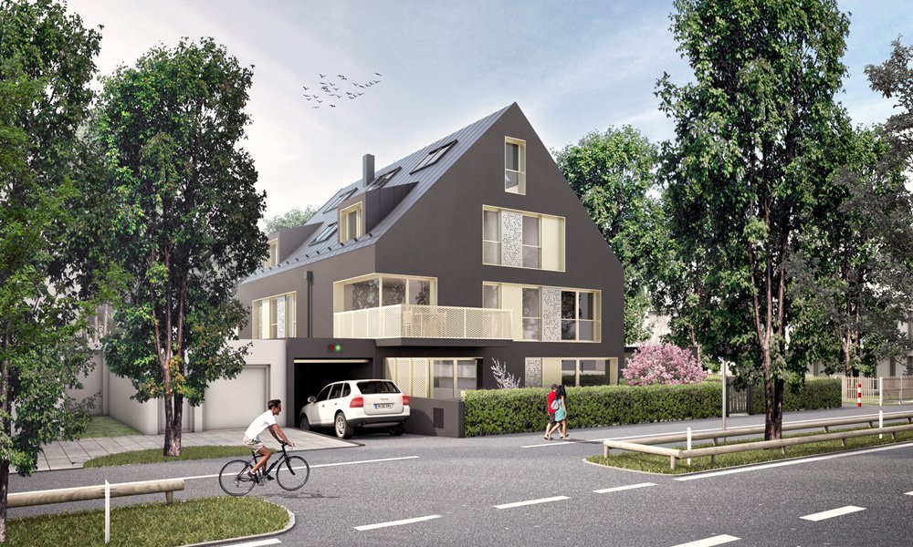 Image from new build property development project condominiums Sollner Terrassen Munich / Solln zbz Wohnen GmbH