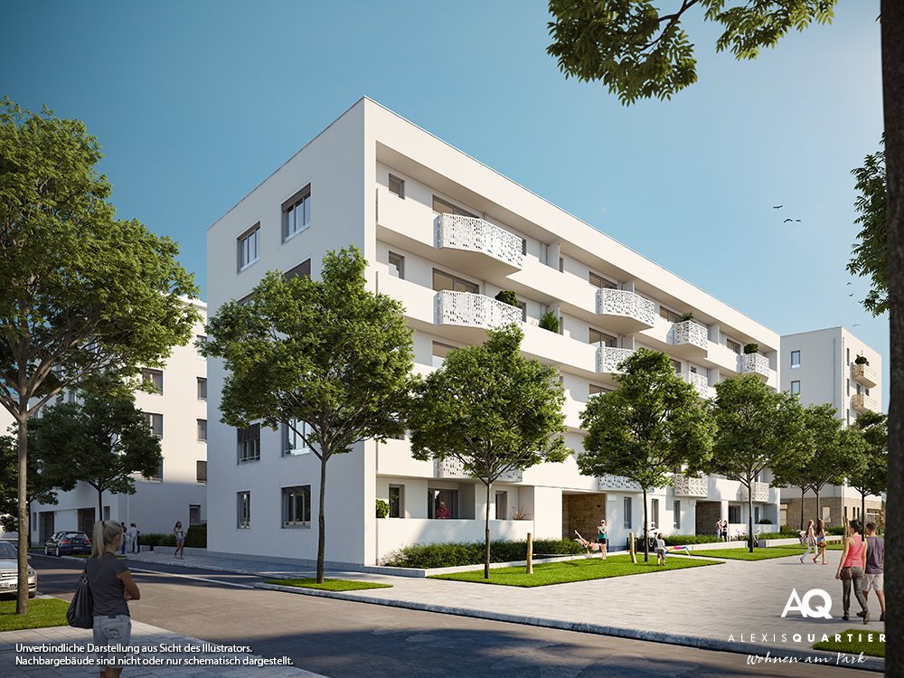 Image from new build property development project condominiums ALEXISQUARTIER – Wohnen am Park München / Perlach