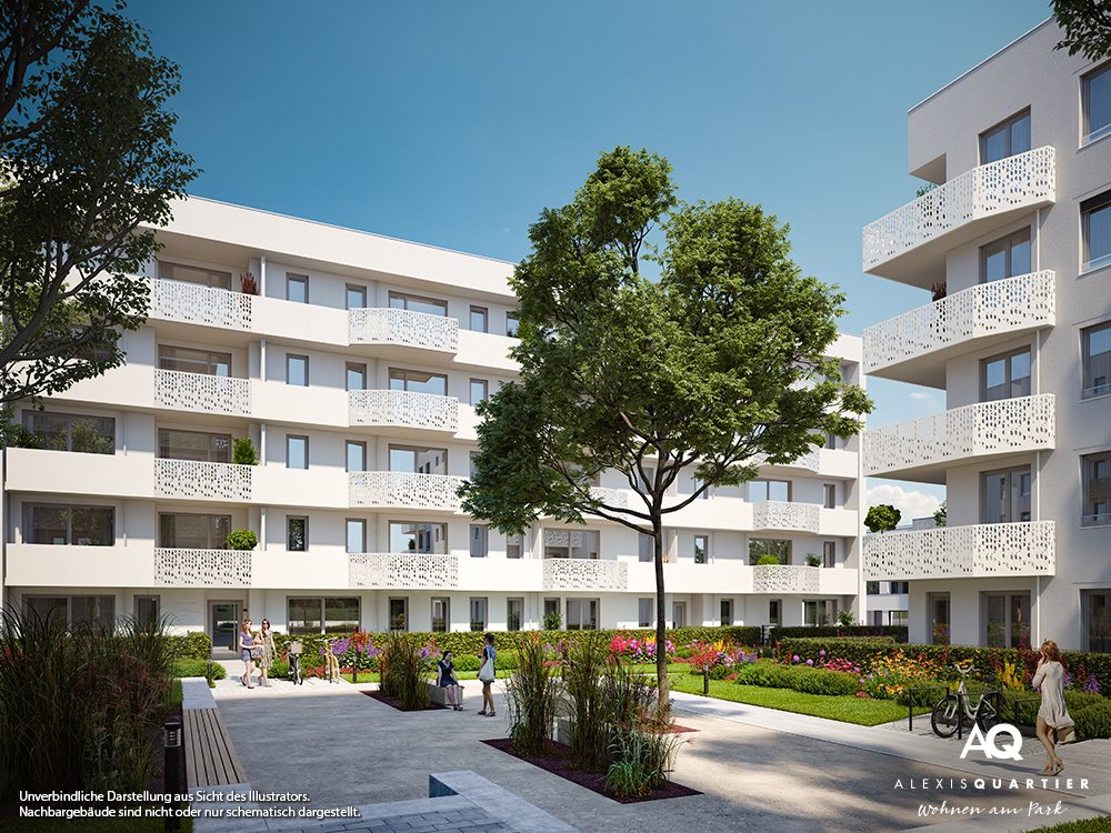 Image from new build property development project condominiums ALEXISQUARTIER – Wohnen am Park München / Perlach