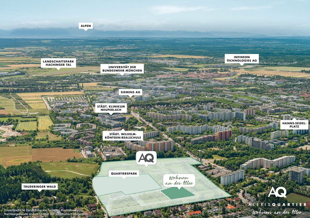 Image new build property ALEXISQUARTIER – Wohnen an der Allee Munich / Perlach Image new build property ALEXISQUARTIER – Wohnen an der Allee Munich / Perlach