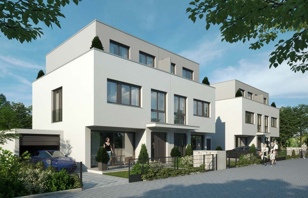 Image new build property houses Merian Villen Offenbach-Buchrain / Offenbach am Main / Frankfurt / Hessen