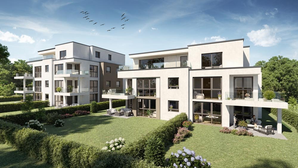 Image new build property condominiums Kostheimer Landstraße 17 und 19 Wiesbaden / Mainz-Kostheim / Frankfurt / Hessen