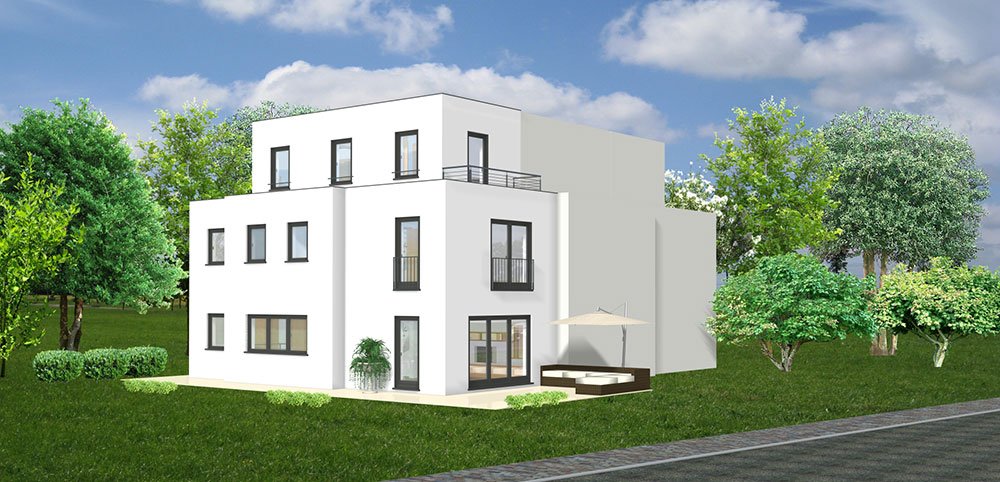 Image new build property semi-detached houses and terraced houses Waldschulstraße 45/47 Munich / Trudering