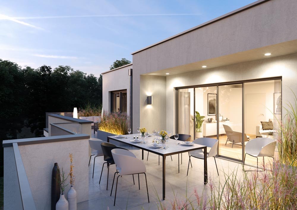 Image new build property condominiums modern living Hochkreuz Bonn / Bad Godesberg / Nordrhein-Westfalen