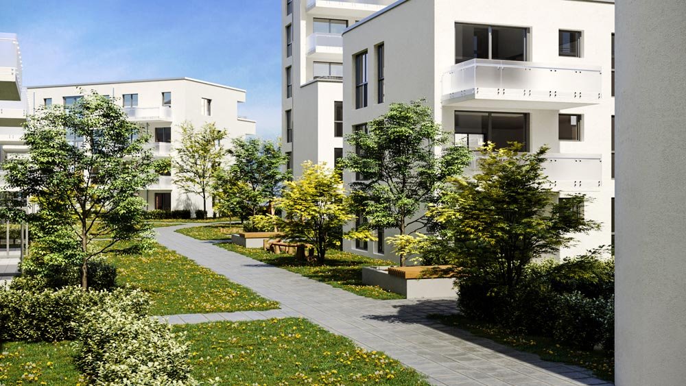 Image new build property condominiums Wohnpark Solitudeallee Korntal-Münchingen / Stuttgart / Baden-Württemberg