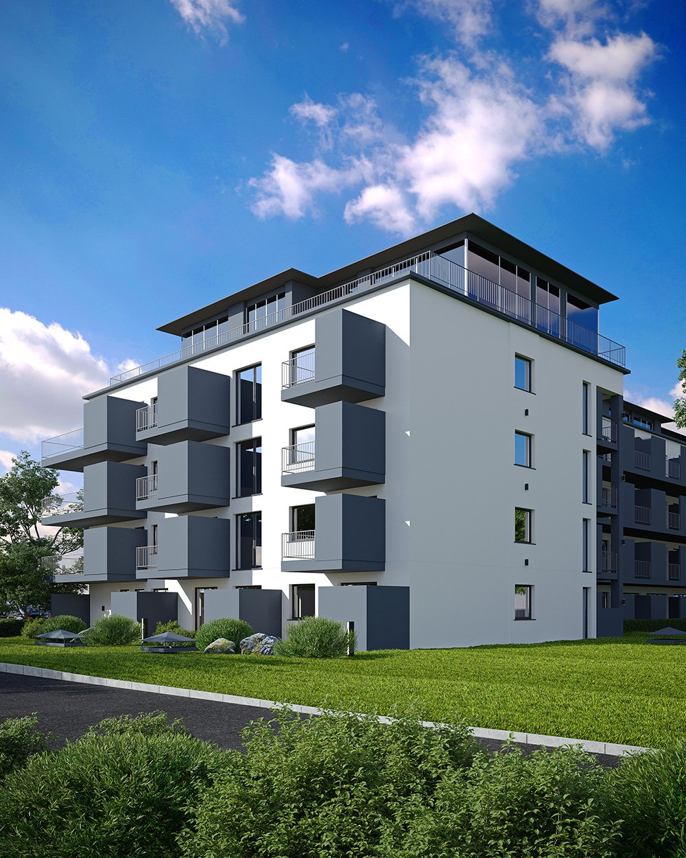 Image new build property condominiums Wohnquartier Flößau 100 Flößaustraße Fürth