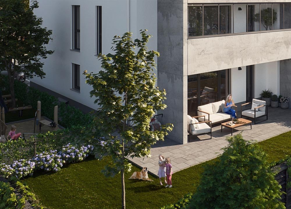 Image new build property condominiums Bee Living Schwaig / Nuremberg / Bavaria