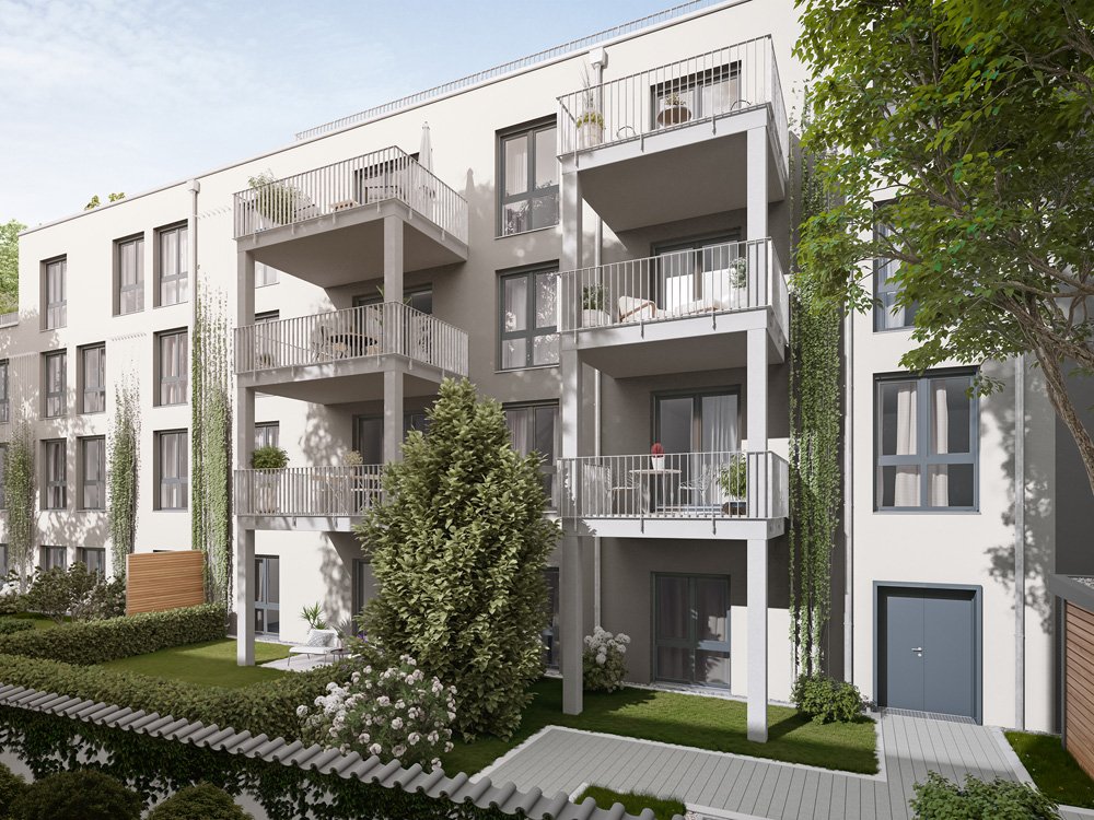 Image new build property condominiums EAST SIDE Nürnberg / Nuremberg / Mögeldorf