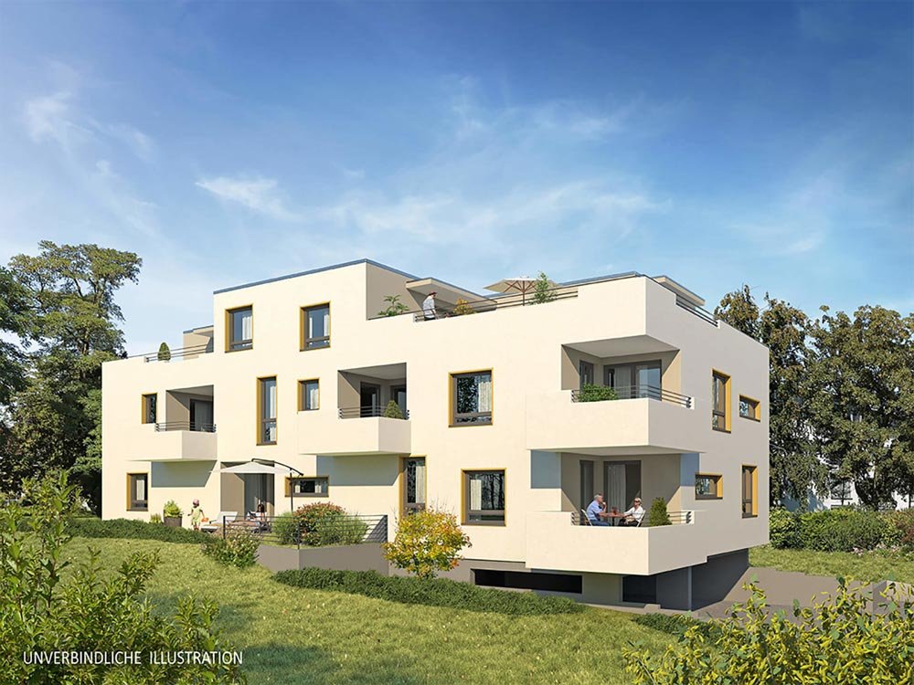 Image new build property condominiums Haydnweg 3 Hirschlanden / Ditzingen / Ludwigsburg / Baden-Württemberg / Stuttgart