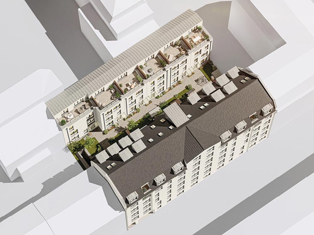 Image new build property condominiums and houses Viva Theresia Munich / Sendling