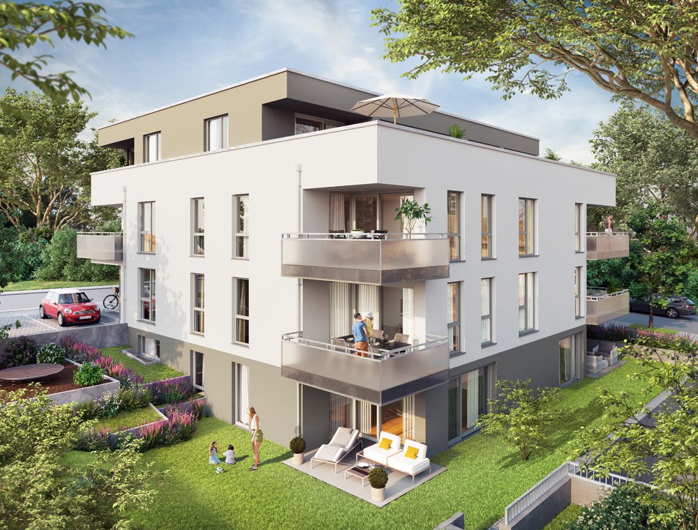 Image new build property condominiums Dinkelstrasse 3 Korntal-Münchingen / Ludwigsburg / Baden-Württemberg / Stuttgart