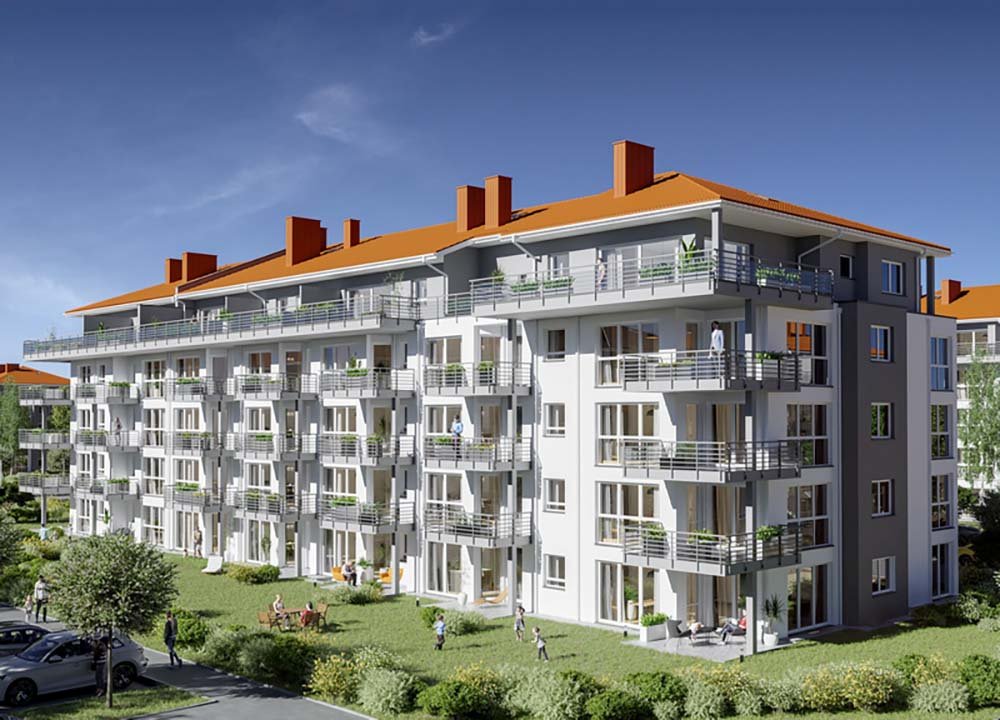 Image new build property condominiums Neue Stadtmitte Dietzenbach / Frankfurt / Darmstadt / Hesse